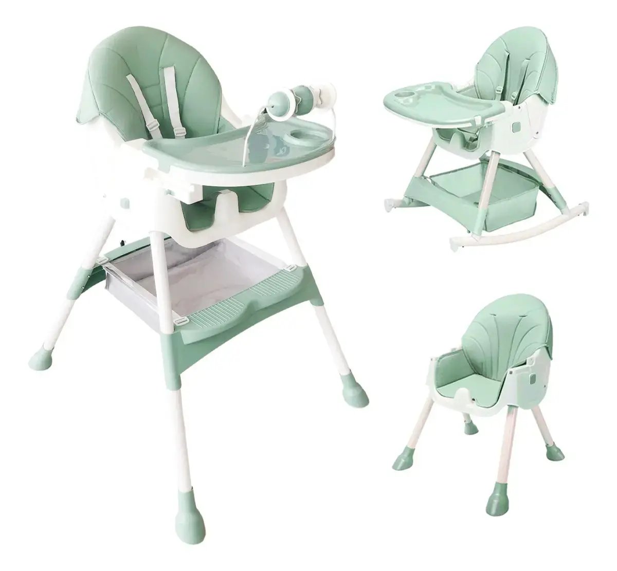 Silla Comer Comedor 3 En 1 Reclinable Plegable Para Bebé