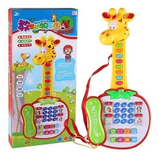 Guitarra Jirafa Con Teléfono Mi Primera Enseñanza Cy-6020c