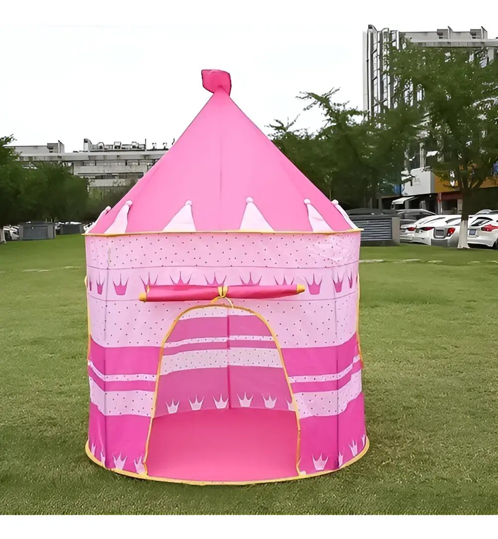 Carpa Castillo Rosa Telotengo Infantil Juegos Niños Altura 1.35m