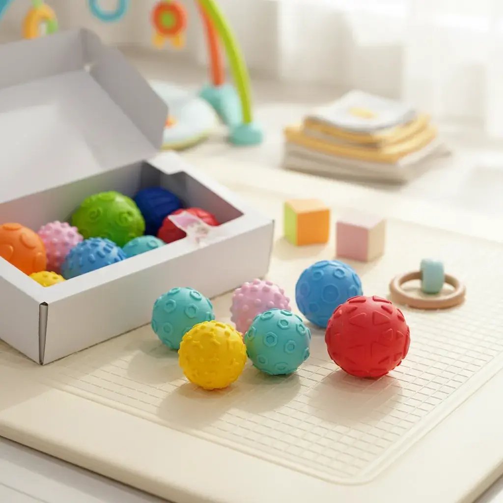 Set De 8 Pelotas Sensoriales Texturas Para Bebes