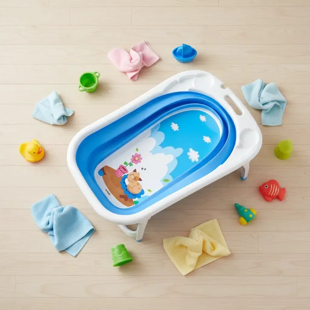 Bañera Plegable Genérica Para Bebé